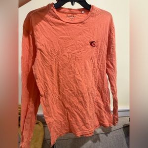 Pacsun Basics Unisex Embroidered Moon Star Long Sleeve Orange Small
